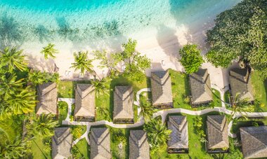 Escape to Paradise Huahine Guesthouse -Hotel Le Mahana Huahine - Aerial View